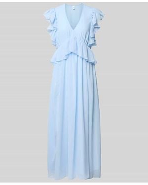 Y.A.S Cocktailkleid mit Volants Modell 'MUSSI' - Blau