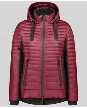 GIL BRET Slim Fit Steppjacke mit Zweiwege-Reißverschluss - Rot