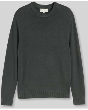 Tom Tailor Regular Fit Pullover aus reiner Baumwolle - Grau