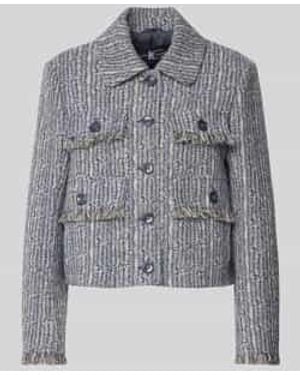 Luisa Cerano Blazer Met Platte Kraag - Grijs