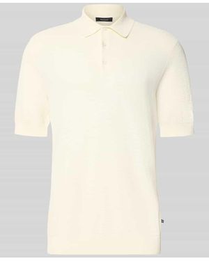 Matíníque Slim Fit Poloshirt aus Baumwoll-Mix in Strick-Optik - Natur