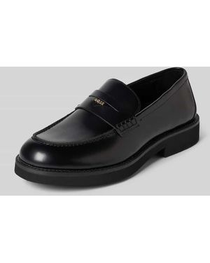 BOSS Slipper aus Kalbsleder - Schwarz