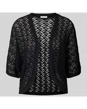 Tom Tailor Loose Fit Bolero Cardigan aus reiner Baumwolle - Schwarz