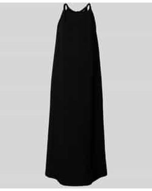 someday. Maxi-Jurk Van Een Mix Van Viscose En Linnen, Model 'Quise' - Zwart