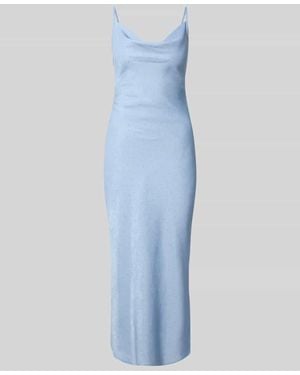 Guess Slim Fit Midikleid mit Viskose-Anteil Modell 'Lina' - Blau