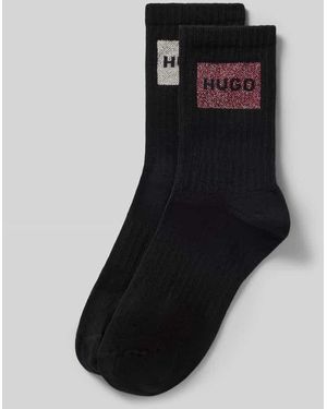 HUGO Socken aus Baumwoll-Mix im 2er-Pack - Schwarz