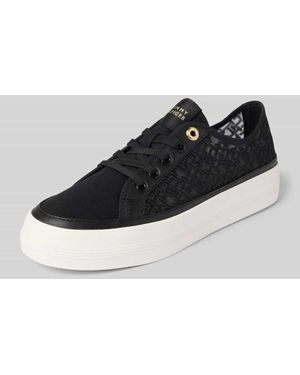 Tommy Hilfiger Low Top Sneaker in Mesh-Optik - Schwarz