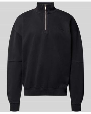 PEGADOR Oversized Troyer aus Baumwoll-Mix - Blau
