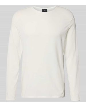 Strellson Regular Fit Pullover aus Baumwoll-Mix 'PROSPECT' - Weiß