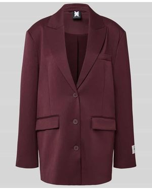 Karo Kauer Relaxed Fit Blazer mit Reverskragen - Lila