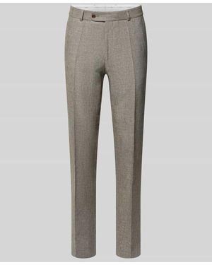 Carl Gross Anzughose aus Leinen-Mix mit Gesäßtaschen - Grau