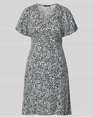 Zero Mini-Jurk Van Viscose Met V-Hals En Knoopsluiting - Grijs