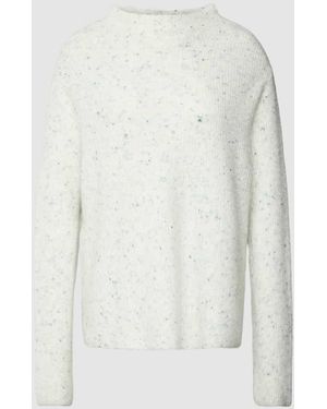 Opus Strickpullover mit Seitenschlitzen Modell 'Pesolo' - Weiß