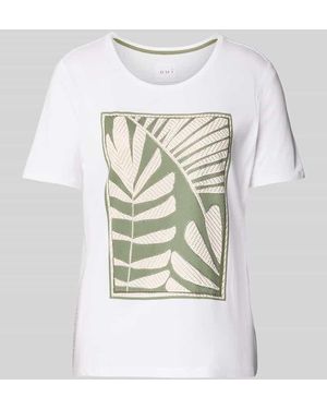 Ouí T-Shirt Mit Geripptem Rundhalsausschnitt - Grau