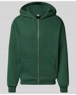 Urban Classics Regular Fit Sweatjacke aus Baumwoll-Mix mit Kapuze - Grün