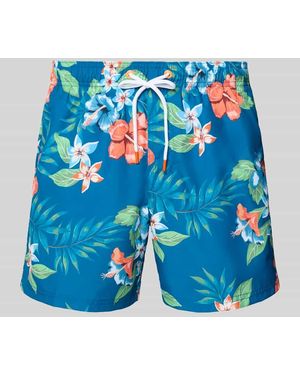 Sundek Badehose mit Gesäßtasche und Label-Patch - Blau