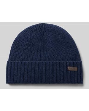 Barbour Beanie mit Logo-Patch - Blau