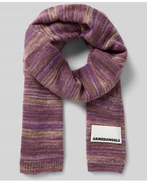 ARMEDANGELS Schal aus Woll-Mohair-Mix Modell 'YUKINAA STAMPATO' - Lila