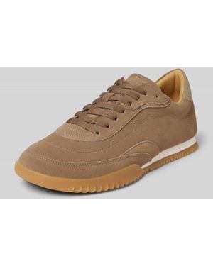 BOSS Low Top Sneaker aus echtem Leder - Natur