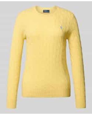 Polo Ralph Lauren Gebreide Pullover Van Een Mix Van Wol En Kasjmier, Model 'Julianna' - Geel