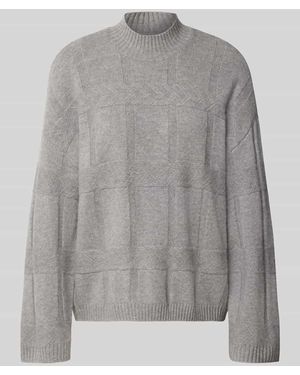Emporio Armani Oversized Wollpullover mit Kaschmir-Anteil - Grau
