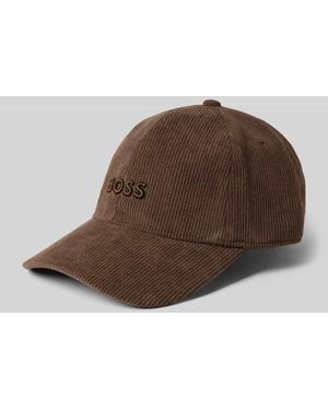 BOSS Cap mit Label-Stitching Modell 'Zed-CO' - Braun