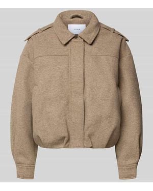 Vila Jacke mit Schulterkollern Modell 'ZIKKA' - Natur