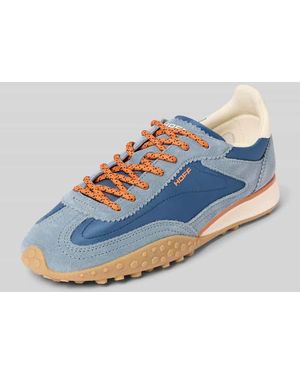 HOFF Sneaker aus Leder-Mix mit Logo-Detail Modell 'Bridge' - Blau