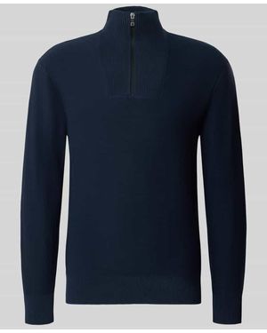 Tom Tailor Troyer aus reiner Baumwolle mit Reißverschluss-Detail - Blau