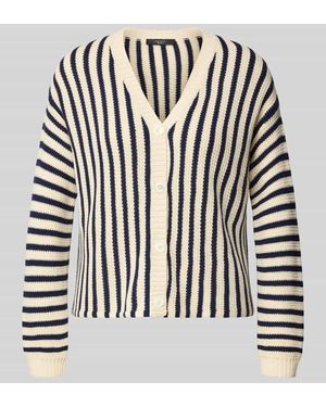 Weekend by Maxmara Regular Fit Strickjacke aus reiner Baumwolle Modell 'NICCHIA' - Schwarz
