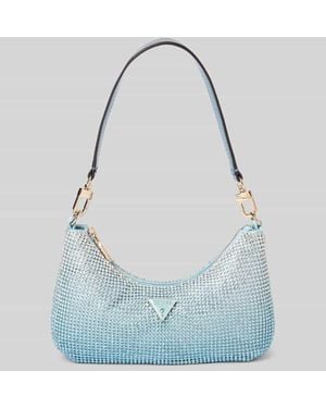 Guess Handtasche mit Strasssteinbesatz Modell 'ZALINA' - Blau