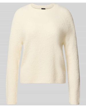 BOSS Relaxed Fit Pullover aus Schurwoll-Kaschmir-Mix Modell 'Febisana' - Natur