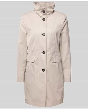 GIL BRET Kurzmantel mit Stehkragen und Pattentaschen - Natur