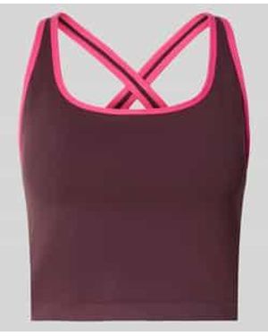 Fabletics Kort Top Met Geïntegreerd Bustier - Paars