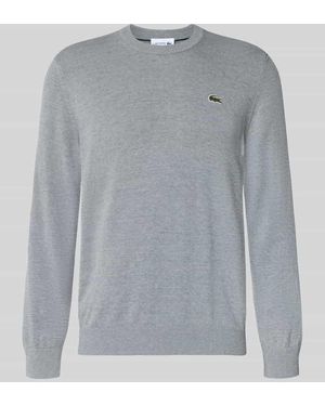 Lacoste Regular Fit Pullover aus Baumwoll-Mix - Grau