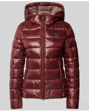 Blauer Usa Jacke in Stepp-Optik Modell 'CAROLL' - Rot