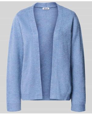MORE&MORE Regular Fit Strickjacke in offener Passform - Blau