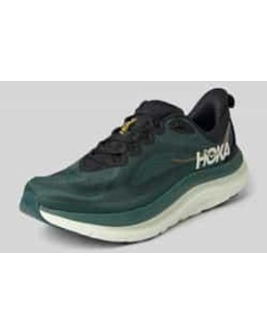Hoka One One Sneakers Met Labeldetails En Vetersluiting - Groen
