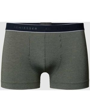 Schiesser Boxershorts mit elastischem Logo-Bund - Grau