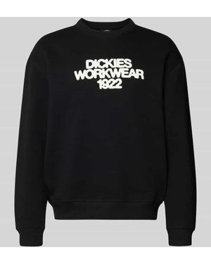 Dickies Sweatshirt mit Label-Print Modell 'TORREY' - Schwarz