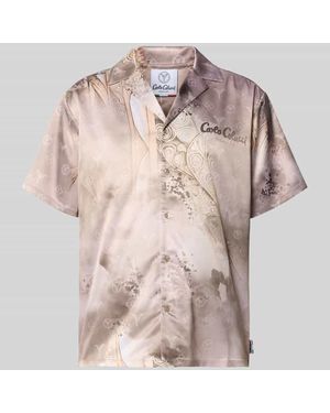 carlo colucci Oversized Freizeithemd mit Reverskragen - Pink