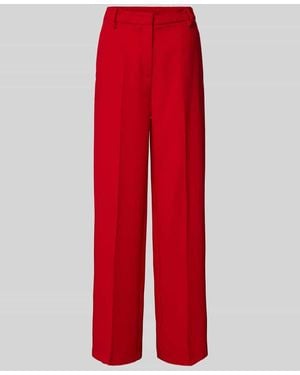 M·a·c Baggy Fit Stoffhose mit Bügelfalten Modell 'Camilla' - Rot