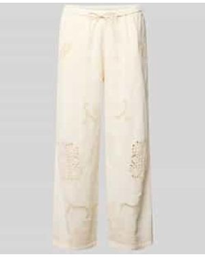 Jake*s Culotte Met Ajourwerk En Steekzakken - Naturel