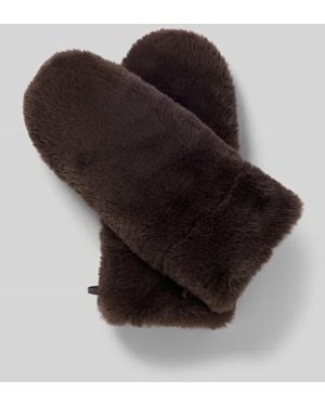 Monari Handschuhe aus Kunstfell - Braun