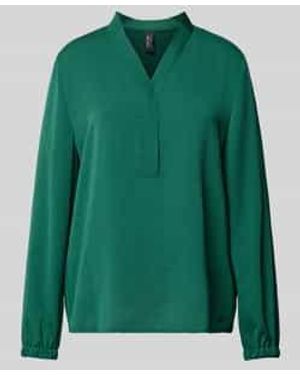 Marc Cain Regular Fit Blouse Met V-Hals - Groen