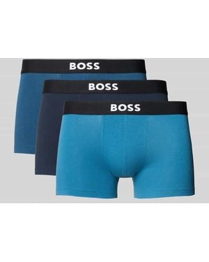 BOSS Trunks aus Baumwoll-Mix im 3er-Pack - Blau
