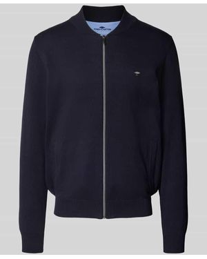 Fynch-Hatton Cardigan Mit Label-Stitching - Blau