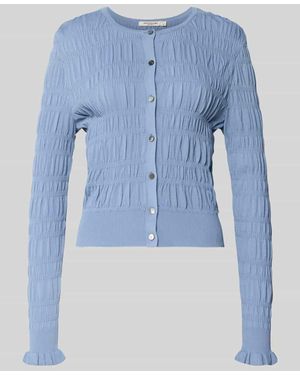 Scotch & Soda Cardigan mit Smok-Details und Rundhalsausschnitt - Blau