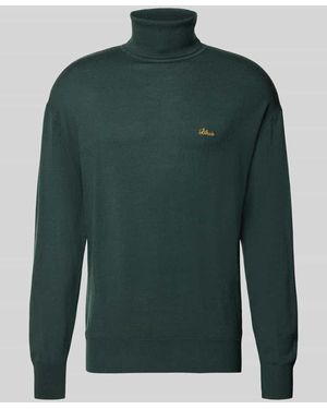 BLKVIS Loose Fit Rollkragenpullover aus Woll-Mix - Grün
