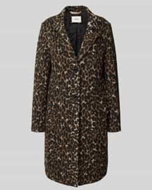 S.oliver Regular Fit Lange Jas Met Wol - Zwart